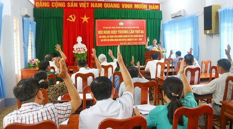 100% đại biểu dự hội nghị hiệp thương lần 3 thống nhất danh sách người đủ tiêu chuẩn ứng cử đại biểu HĐND huyện Vũng Liêm nhiệm kỳ 2021-2026.