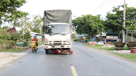 Hiện trường vụ tai nạn.