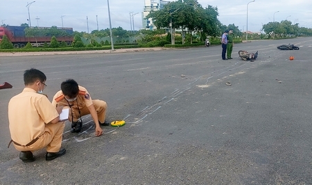 Vụ TNGT xảy ra trên đường Võ Văn Kiệt giữa 2 xe mô tô vào ngày 11/6/2021.