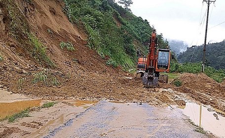  Nguy cơ xảy ra lũ quét, sạt lở đất và ngập úng cục bộ tại các tỉnh miền núi. Ảnh: Việt Hoàng/TTXVN