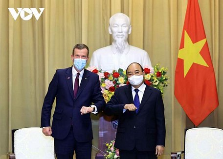  Chủ tịch nước Nguyễn Xuân Phúc tiếp Bộ trưởng Bộ Thương mại, Du lịch và Đầu tư Australia Dan Tehan