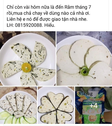 Chợ online thực phẩm chay khá đa dạng.