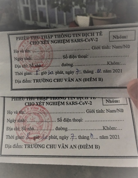 Các phường tiến hành thông báo đến người dân thời gian, địa điểm lấy mẫu xét nghiệm.