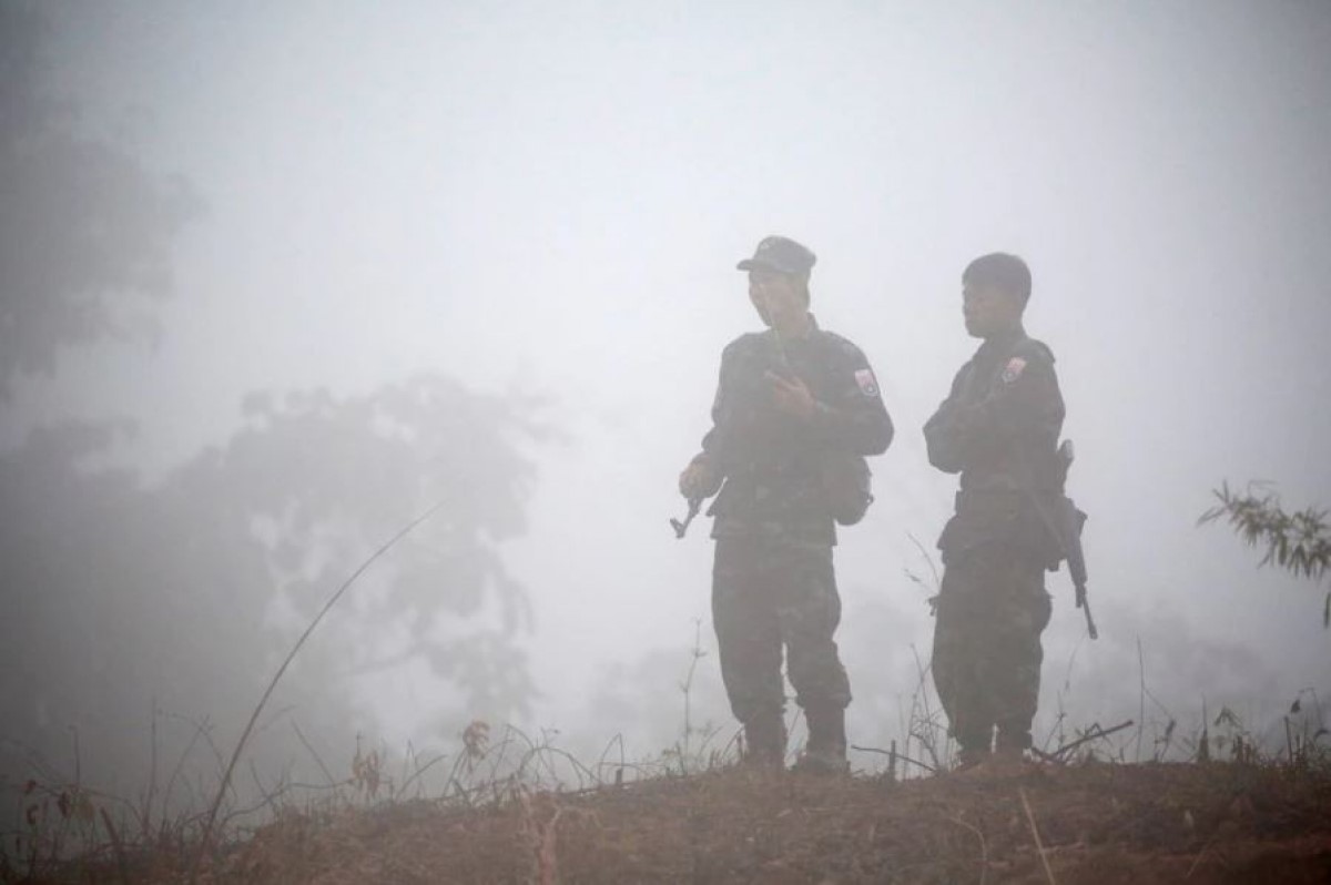 Các thành viên của Liên minh Quốc gia Karen. Ảnh: Reuters