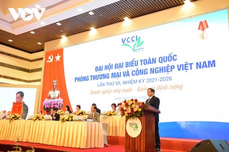  Thủ tướng phát biểu tại Đại hội đại biểu toàn quốc Phòng Thương mại và Công nghiệp Việt Nam lần thứ VII