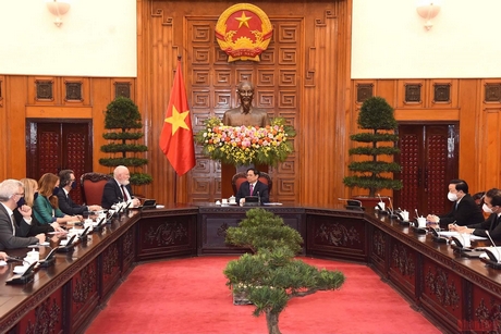 Quang cảnh buổi họp. (Ảnh: TRẦN HẢI)