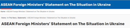  Bộ trưởng Ngoại giao ASEAN kêu gọi các bên liên quan tiến hành đối thoại về tình hình Ukraine. Ảnh: ASEAN.org