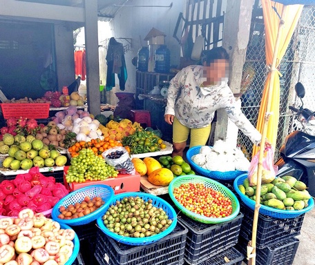 Chị H. trong căn nhà thuê để ở và bán trái cây, ước mơ mua được căn nhà để an cư.