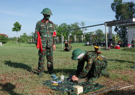 Trong công tác huấn luyện chiến sĩ mới, Tiểu đoàn 857 luôn đạt thành tích giỏi.