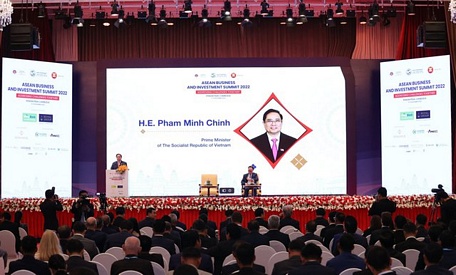  Thủ tướng mong muốn các doanh nghiệp tiếp tục chung tay với chính phủ các nước ASEAN, phát huy tinh thần chủ động, sáng tạo, thích ứng với trạng thái bình thường mới - Ảnh: VGP/Nhật Bắc