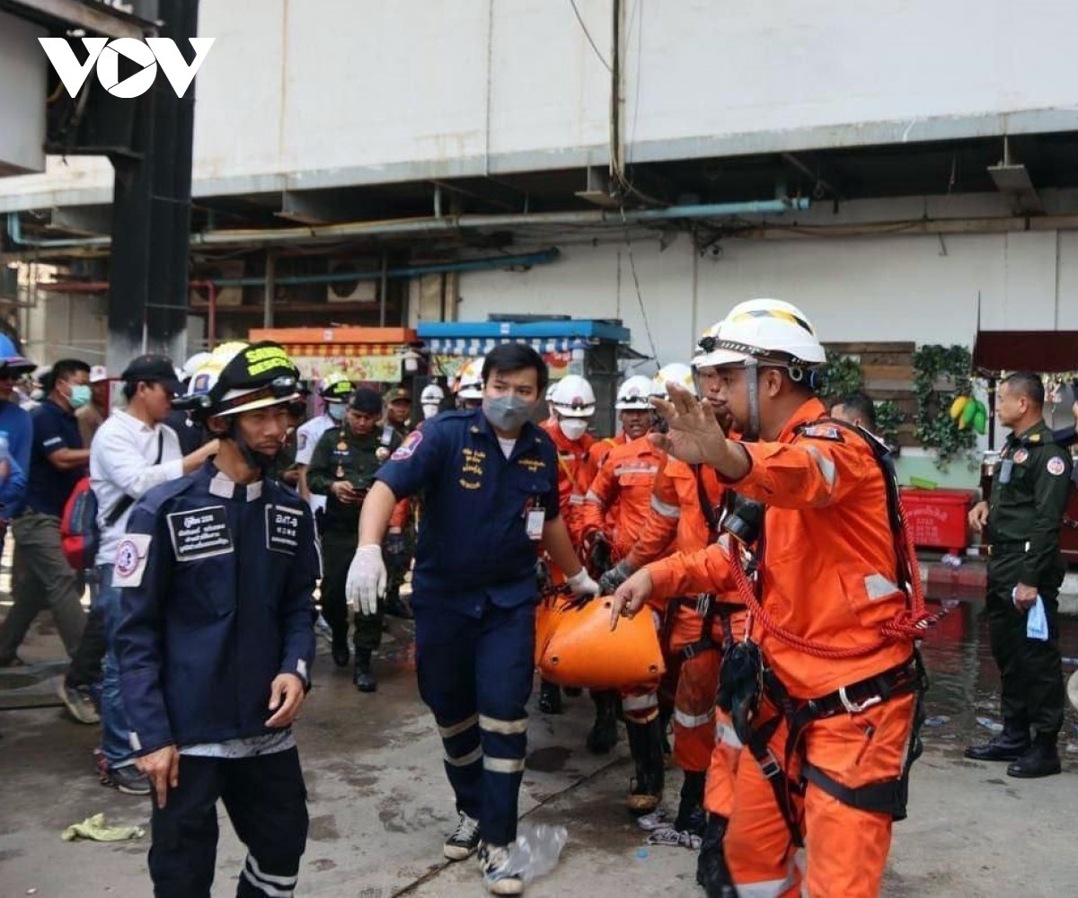 Công tác cứu hộ tại hiện trường vụ cháy