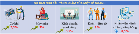 Triển vọng thị trường lao động năm 2023 (nguồn từ khảo sát của Trung tâm Dịch vụ việc làm).