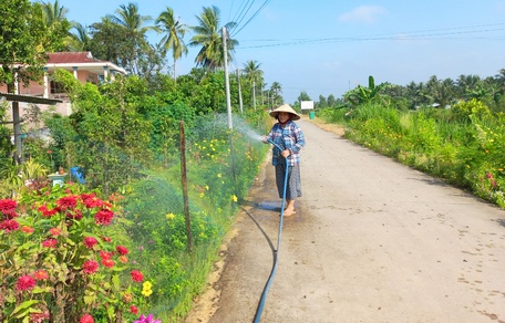 Người dân tích cực chăm chút cảnh quan môi trường.