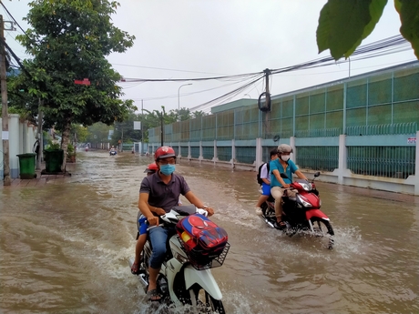 Năm 2022, triều cường kỷ lục, gây ngập nhiều nơi, sinh hoạt cộng đồng dân cư gặp nhiều khó khăn.