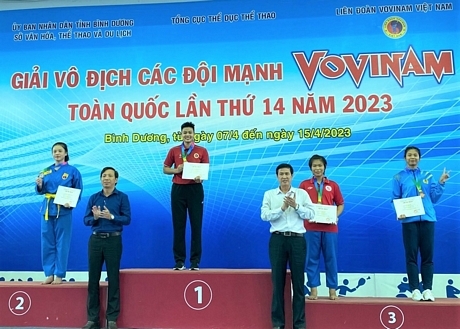 Trong ngày thi đấu cuối, VĐV Nguyễn Thị Cẩm Tú xuất sắc mang về chiếc HCV nội dung đối kháng hạng cân 70kg nữ.