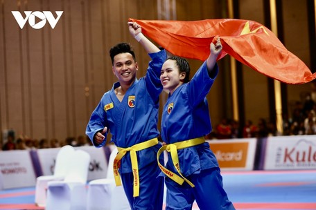  Các VĐV Vovinam sẽ tham dự 5 nội dung chung kết tranh HCV trong ngày hôm nay. (Ảnh: Dương Thuật). 